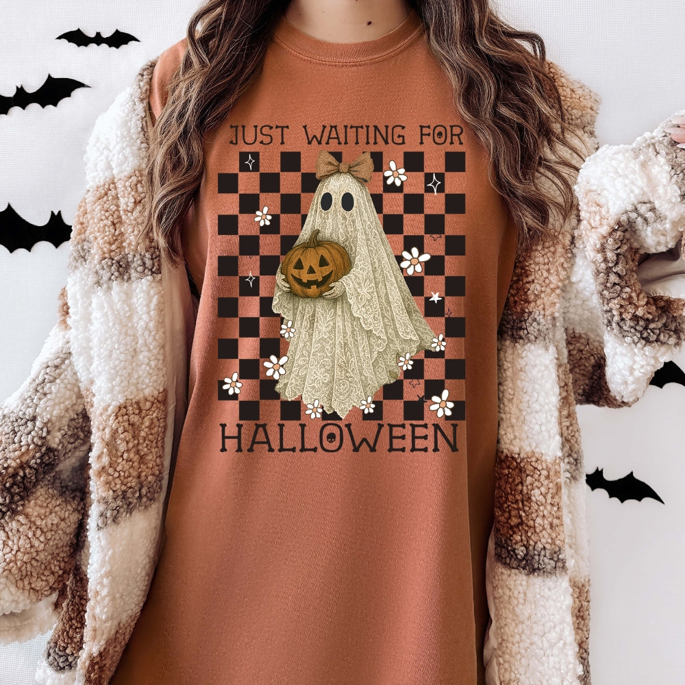 Just Waiting For Halloween Lace Ghost