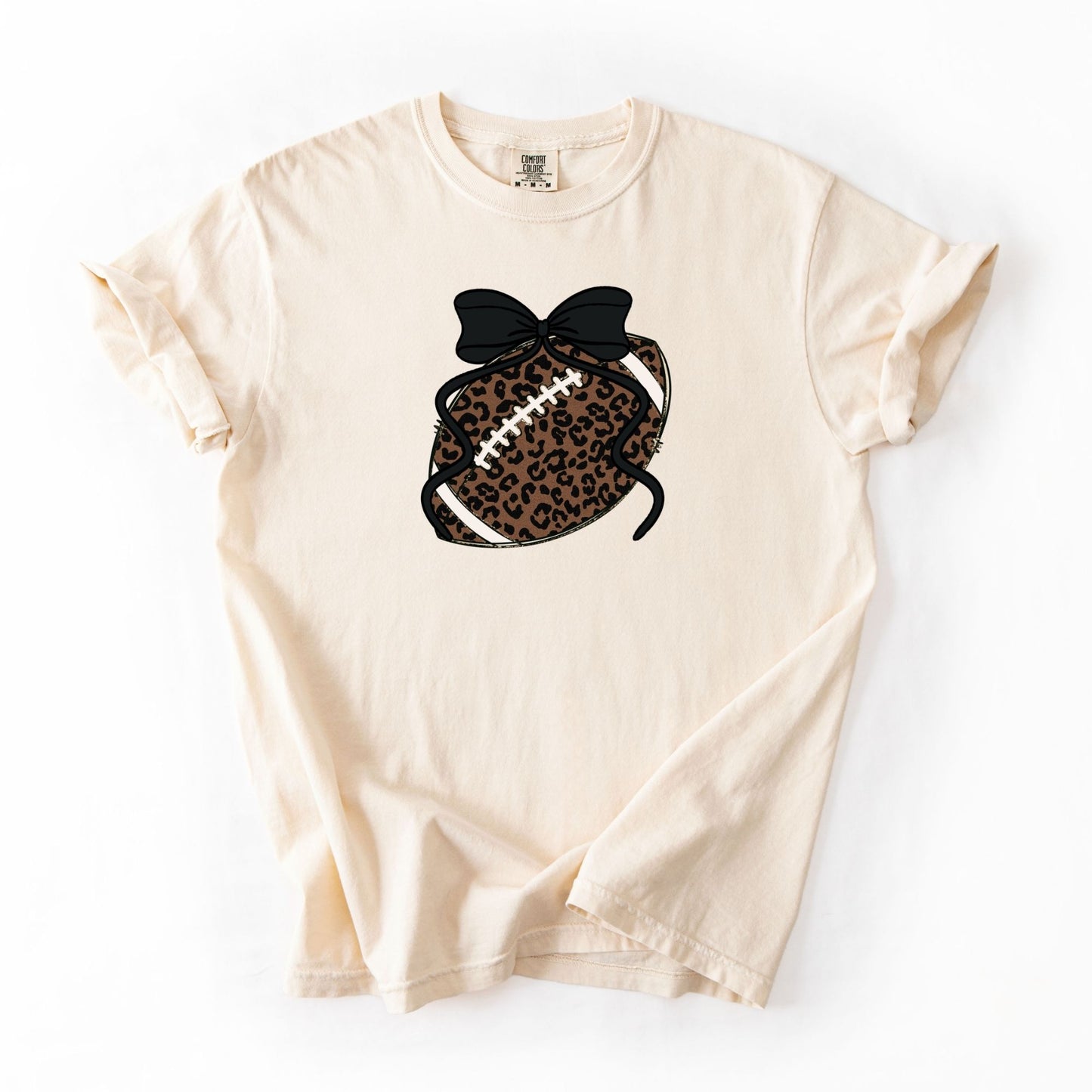 Leopard Football Black Bow