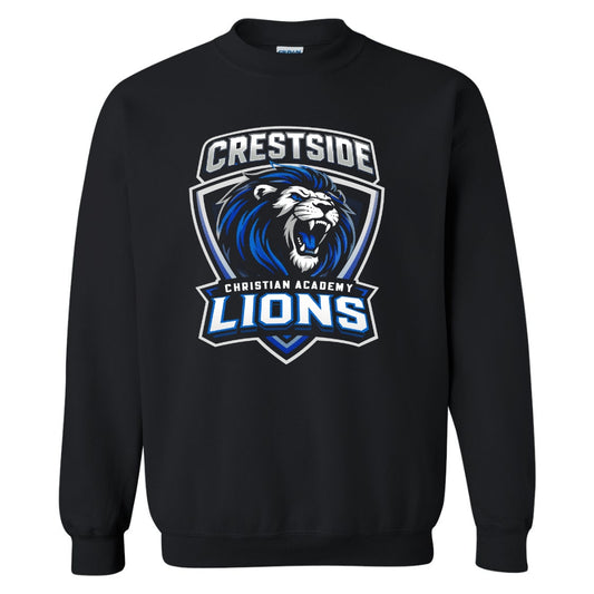 Lions Black Halftone Crewneck