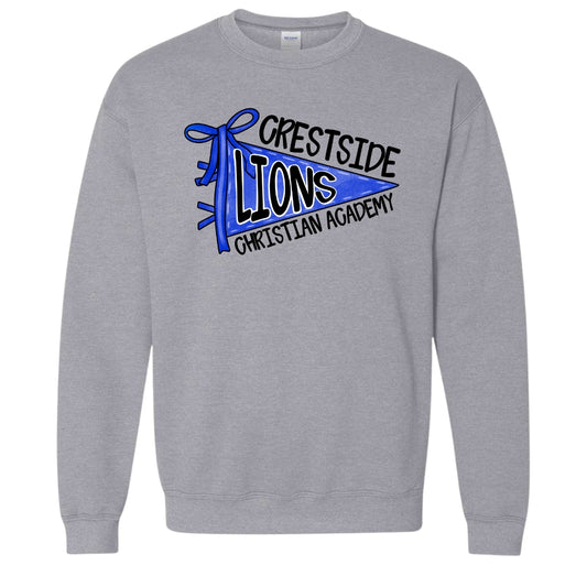 Lions Flag Sports Grey Crewneck