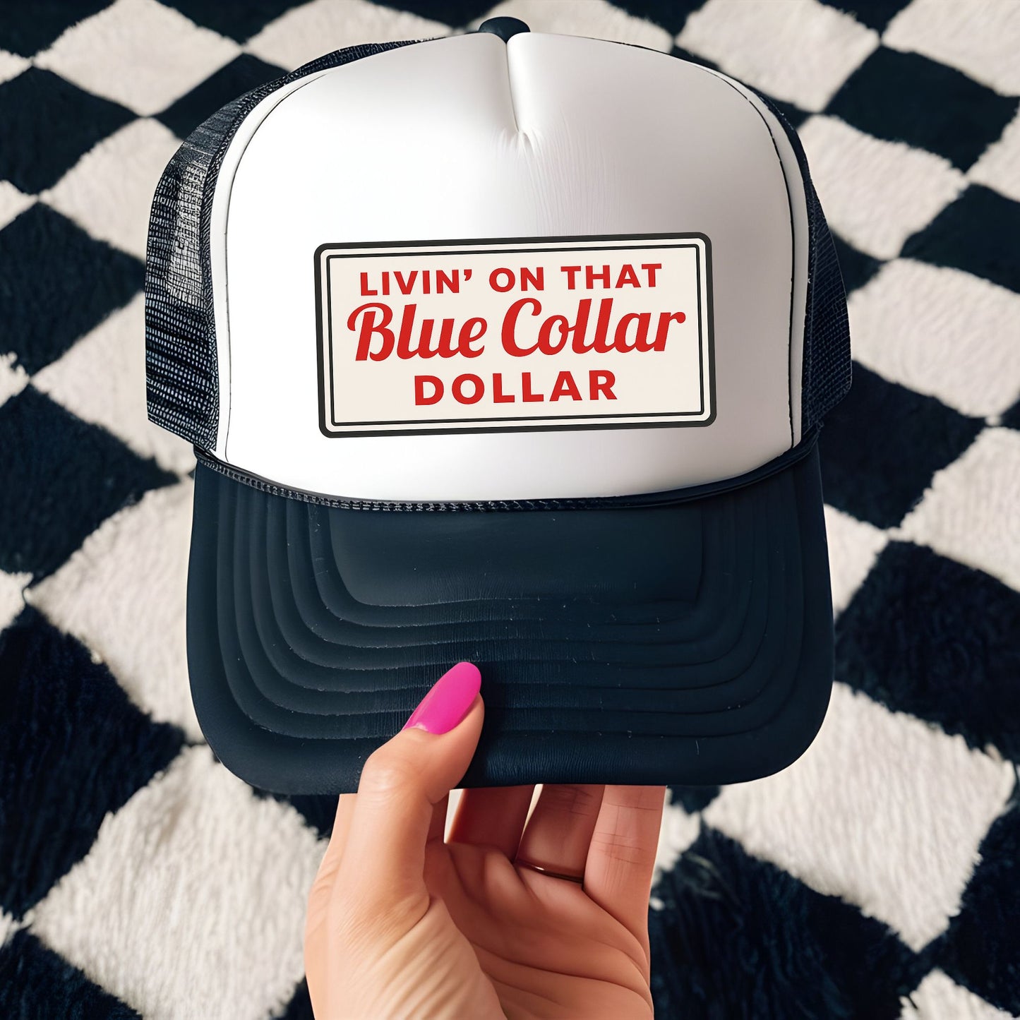 Livin On That Blue Collar Dollar Rectangle