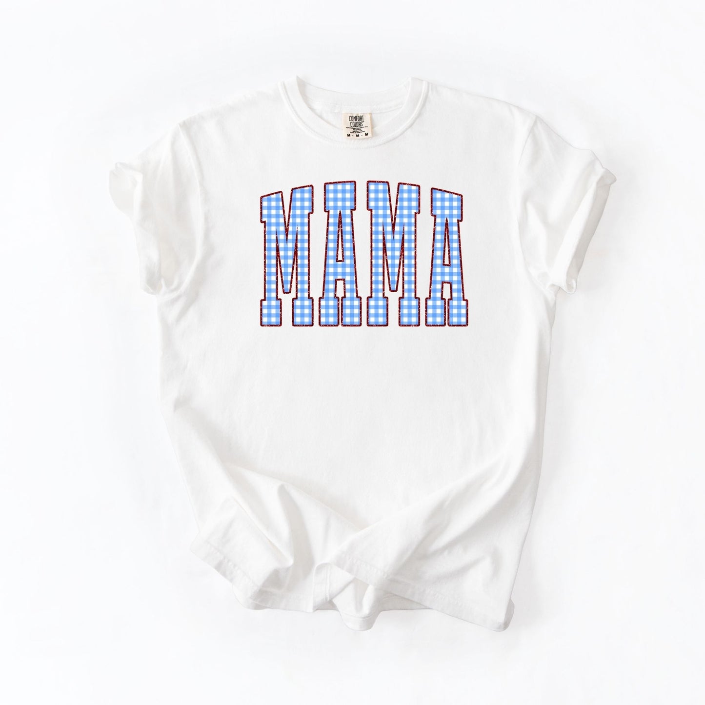 Mama Blue Plaid Sparkle