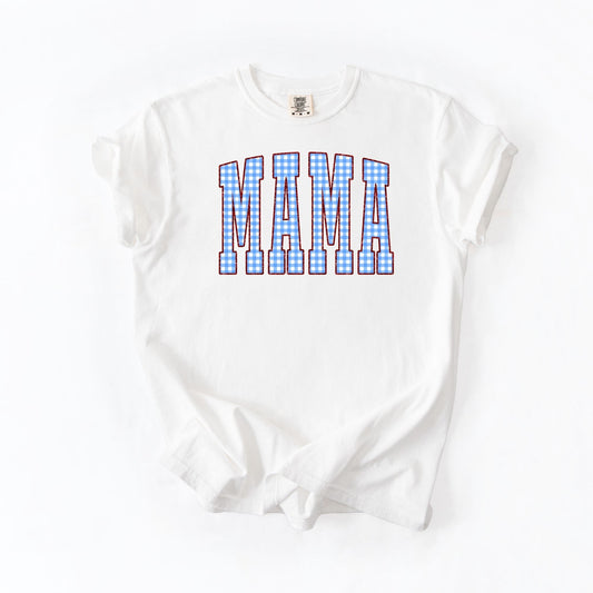 Mama Blue Plaid Sparkle
