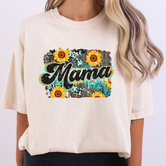 Mama Western Background Sunflowers