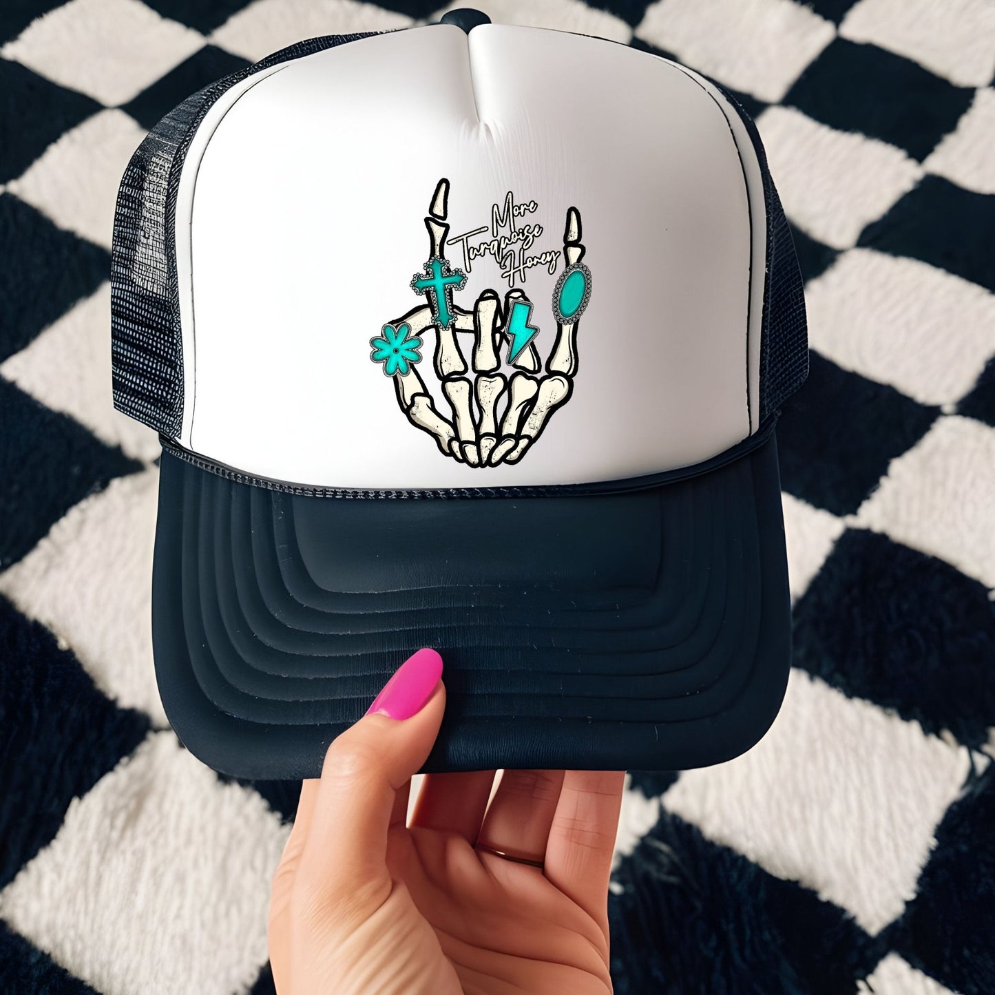 More Turquoise Honey Skelton Hand