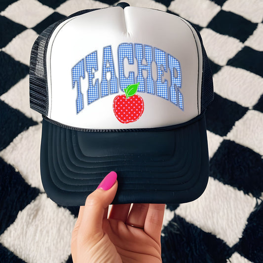 Plaid Teacher Apple