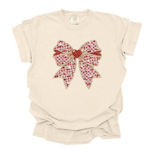 Rhinestone Valentine Bow