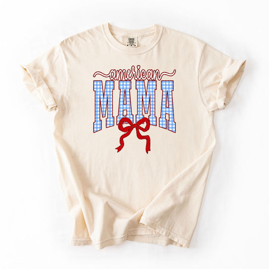 Sparkle Blue Plaid American Mama
