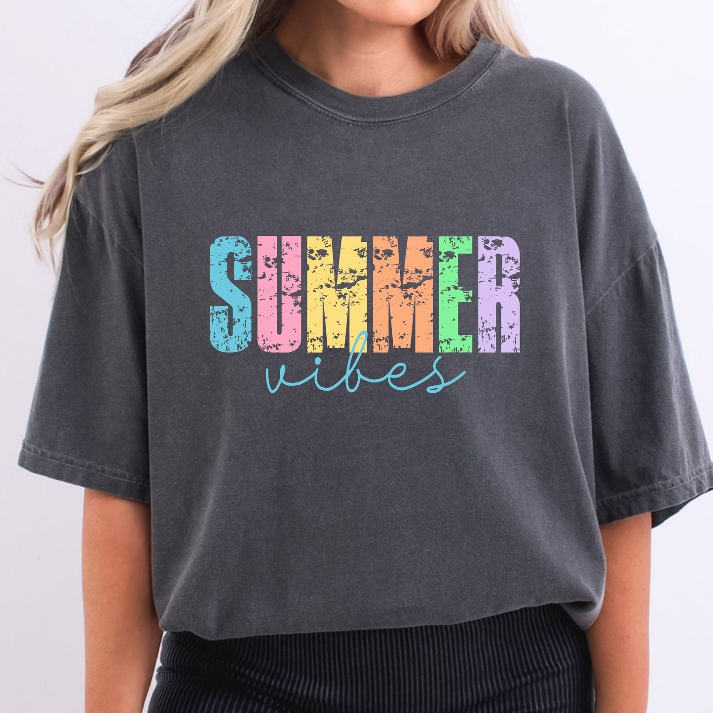 Summer Vibes Distressed Bold