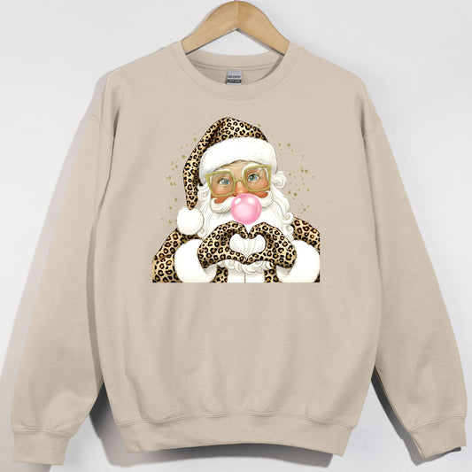 eart Hands Leopard Santa