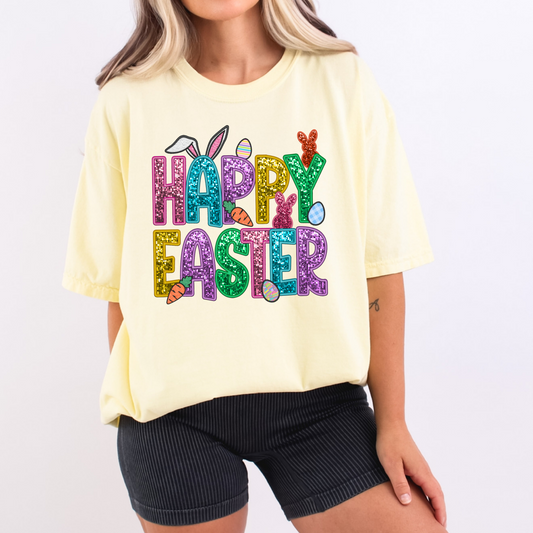 Happy Easter Faux Embroidery Ears